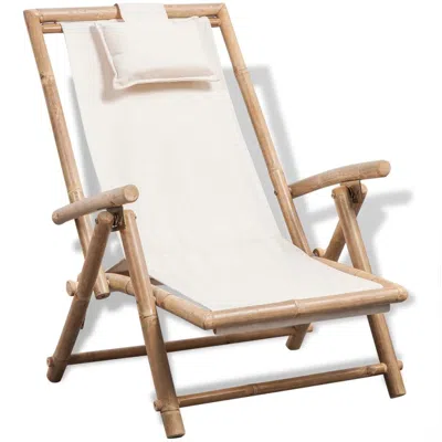 Vidaxl Outdoor Deck Chair Bamboo, 41893 In Neutral
