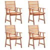 Vidaxl Outdoor Dining Chairs 4 Pcs Solid Acacia Wood, 3051100