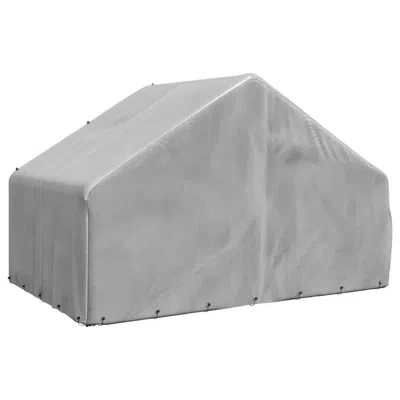 Vidaxl Outdoor Dog Kennel Silver High Zinc Galvanized Steel