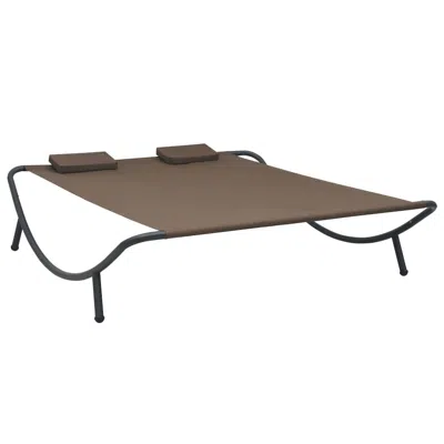 Vidaxl Outdoor Lounge Bed Fabric Brown, 48075