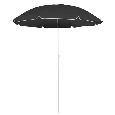 Vidaxl Outdoor Parasol With Steel Pole Anthracite 70.9" In Black