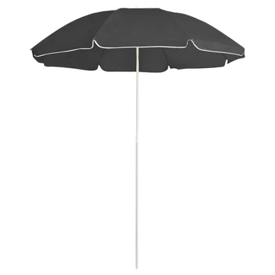 Vidaxl Outdoor Parasol With Steel Pole Anthracite 70.9" In Black