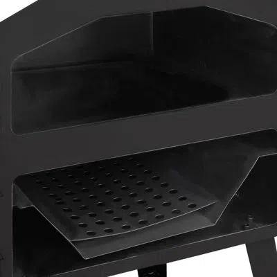 Vidaxl Outdoor Pizza Oven Charcoal Fired With 2 Fireclay Stones In Black