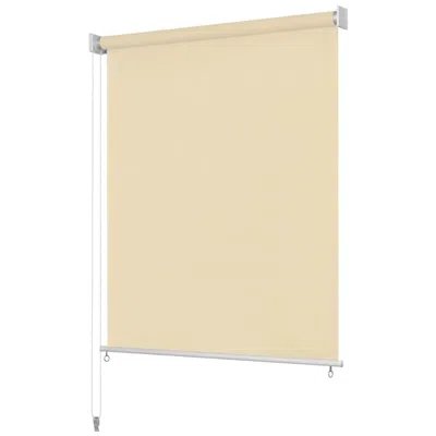 Vidaxl Outdoor Roller Blind 47.2"x55.1" Cream In Neutral