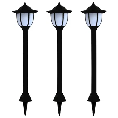 Vidaxl Outdoor Solar Lamps 3 Pcs Led Black 4471