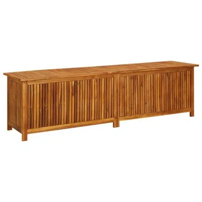 Vidaxl Outdoor Storage Box, Deck Box, Solid Acacia Wood In Brown