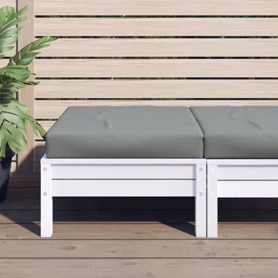 Vidaxl Pallet Ottoman Cushion Gray Fabric, 315077