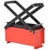 Vidaxl Paper Log Briquette Maker Steel 13.4"x5.5"x5.5" Black And Red, 142921