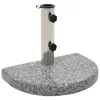 Vidaxl Parasol Base Granite 22 Lb Curved Gray, 45069