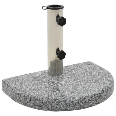 Vidaxl Parasol Base Granite 22 Lb Curved Gray, 45069