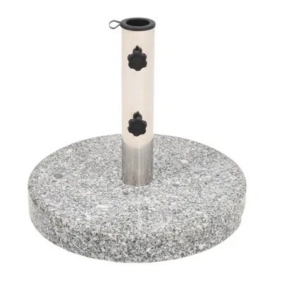 Vidaxl Parasol Base Granite Round 48.5 Lb, 43726 In Gray