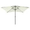 Shop Vidaxl Parasol With Leds And Steel Pole Sand 6.6'x9.8'