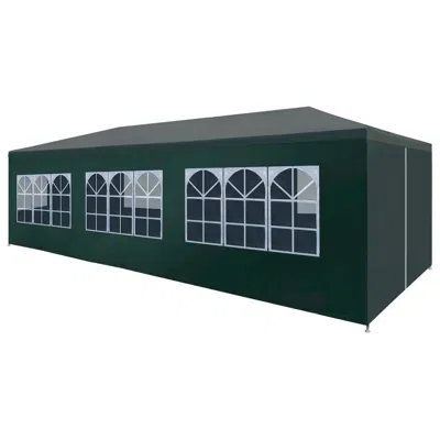 Vidaxl Party Tent 9'10"x29'6" Green, 45105