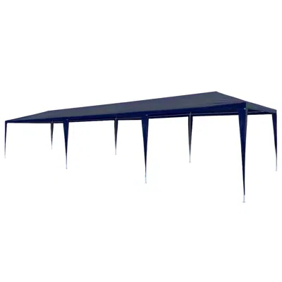 Vidaxl Party Tent 9'10"x29'6" Pe Blue, 45084 In Black