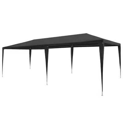 Vidaxl Party Tent Pe Anthracite 9'10"x19'8", 45088 In Brown
