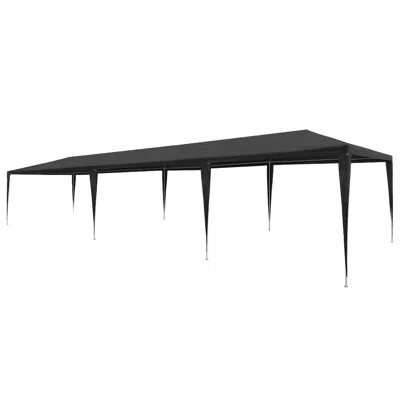 Vidaxl Party Tent Pe Anthracite 9'10"x29'6", 45089 In Black