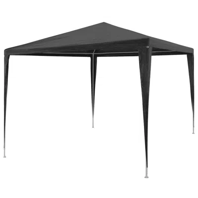 Vidaxl Party Tent Pe Anthracite 9'10"x9'10", 45086 In Black