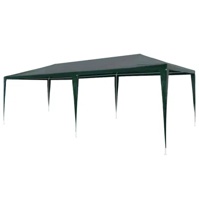 Vidaxl Party Tent Pe Green 9'10"x19'8", 45093 In Black