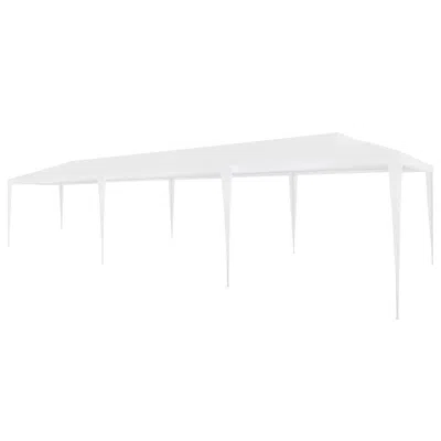 Vidaxl Party Tent Pe White 9'10"x29'6", 45080