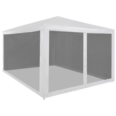 Vidaxl Party Tent With 4 Mesh Sidewalls 157.5"x118.1", 45109 In White