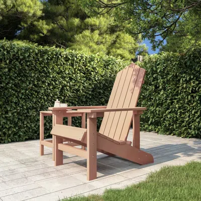 Vidaxl Patio Adirondack Chair Hdpe Brown In Neutral