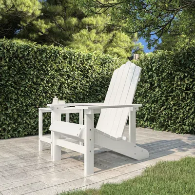 Vidaxl Patio Adirondack Chair Hdpe White