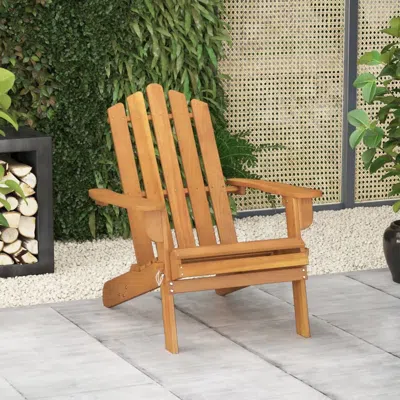 Vidaxl Patio Adirondack Chair Solid Wood Acacia In Brown