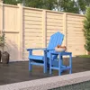 Vidaxl Patio Adirondack Chair With Table Hdpe Aqua Blue