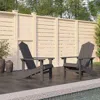 Shop Vidaxl Patio Adirondack Chairs 2 Pcs Hdpe Anthracite
