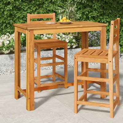 Vidaxl Patio Bar Table 47.2"x23.6"x41.3" Solid Wood Acacia In Brown