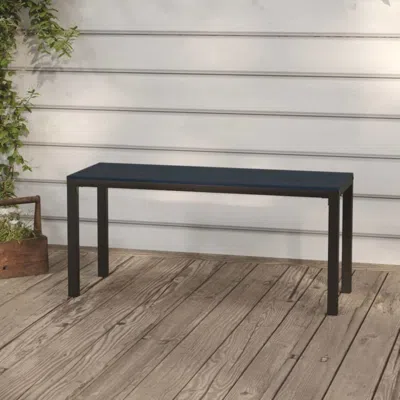Vidaxl Patio Bench 43.3" Steel And Wpc Black In Gray