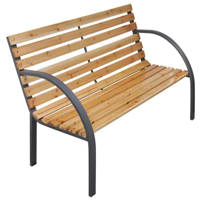 Vidaxl Patio Bench 44.1" Solid Wood Fir In Brown