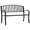 Vidaxl Patio Bench Black 47.2" Steel