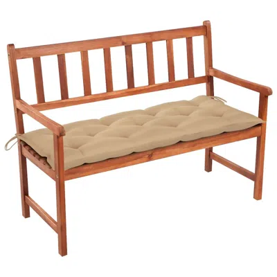 Vidaxl Patio Bench With Cushion 47.2'' Solid Acacia Wood In Brown