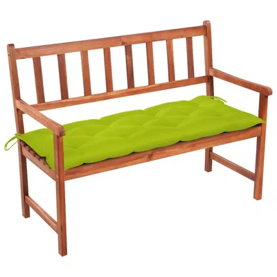 Vidaxl Patio Bench With Cushion 47.2'' Solid Acacia Wood In Brown