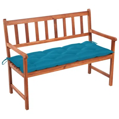 Vidaxl Patio Bench With Cushion 47.2'' Solid Acacia Wood In Brown