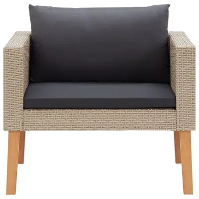 Vidaxl Patio Chair With Cushions In Brown,gray