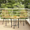 Vidaxl Patio Chairs 2 Pcs 18.9"x24.4"x33.1" Pe Rattan