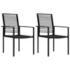 Vidaxl Patio Chairs 2 Pcs Pvc Rattan Black