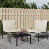 Vidaxl Patio Chairs With Sand Cushions 2 Pcs 23.6"x29.1"x31.1" Steel