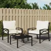 Vidaxl Patio Chairs With Sand Cushions 2 Pcs 26.8"x29.9"x31.1" Steel