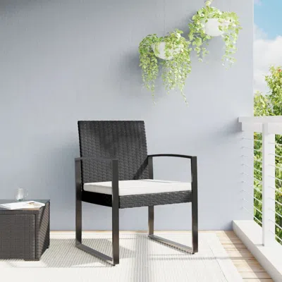 Vidaxl Patio Dining Chairs 2 Pcs Black Pp Rattan In Green