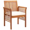 Vidaxl Patio Dining Chairs With Cushions 4 Pcs Solid Wood Acacia