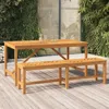 Vidaxl Patio Dining Table 59.1"x35.4"x29.1" Solid Wood Acacia