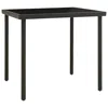 Vidaxl Patio Dining Table Anthracite 31.5"x31.5"x28.3" Glass And Steel