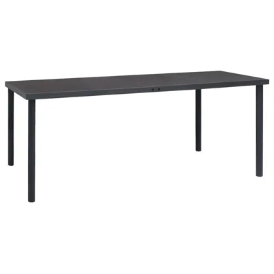 Vidaxl Patio Dining Table Anthracite 74.8"x35.4"x29.1" Steel In Black