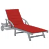 Vidaxl Patio Sun Lounger With Cushion Solid Acacia Wood