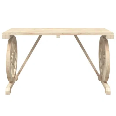 Vidaxl Patio Table 45.3"x21.7"x25.6" Solid Wood Fir In Brown,brown