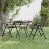 Vidaxl Patio Table Ã˜31.5"x28.3" Expanded Metal Mesh Anthracite