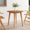 Vidaxl Patio Table Ã˜33.5"x29.5" Solid Wood Acacia